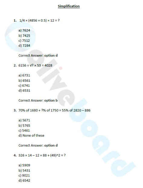 simplification questions for bank pdf|Simplification Questions with Solutions PDF for Bank .